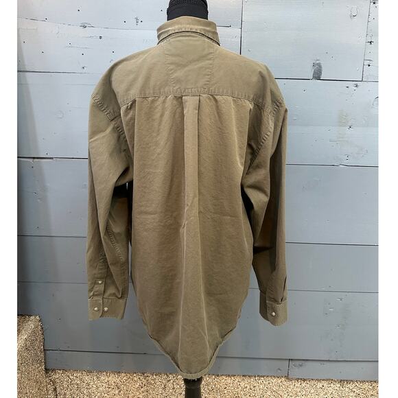 George Strait Wangler Olive Long Sleeve Button down - Picture 2 of 6